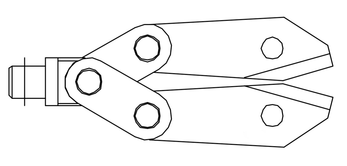 Meskop t.b.v. pneumatische schaar type MRC6