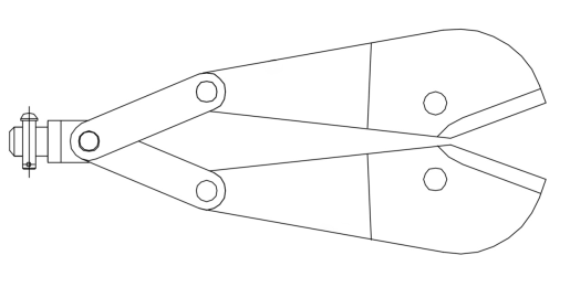 Meskop t.b.v. pneumatische schaar MRC10-12 HD uitvoering