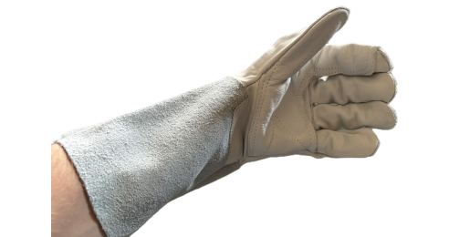 Lashandschoen, enkel, links (versterkt), 15cm kap, maat 10/XL