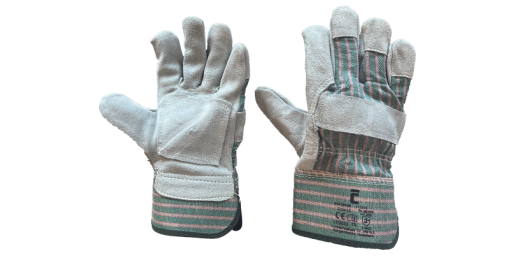 Werkhandschoen katoen gevoerd (versterkt), per paar