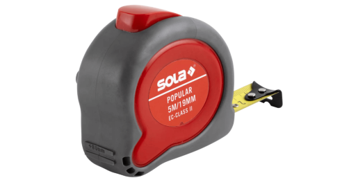 Rolmaat 5 meter, geijkt, SOLA Popular