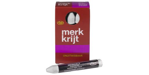 Krijt onuitwisbaar zacht wit, doosje 12 stuks