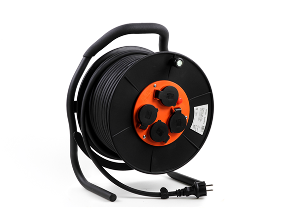 Kabelhaspel 220V- 3G2,5 - neopreen, 40 mtr,  zware bouwkwaliteit