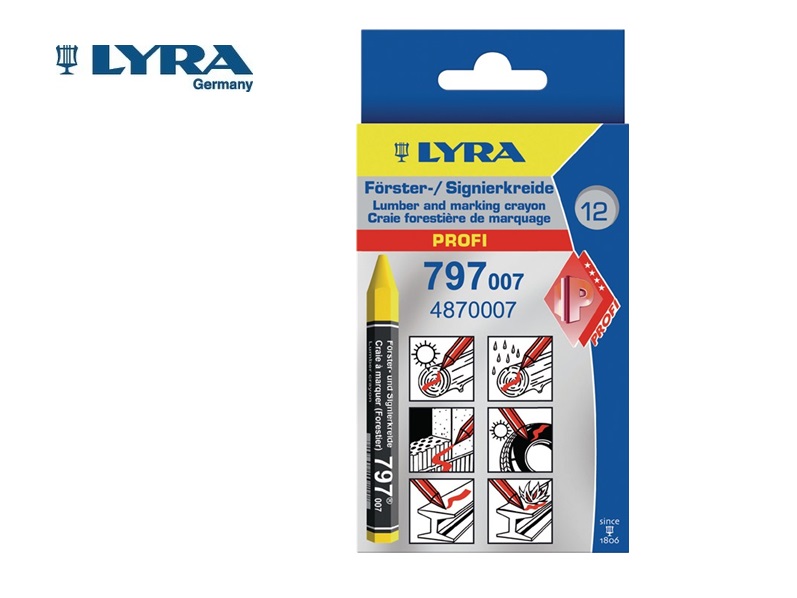 LYRA Krijt wit, lange uitvoering, doosje 12 stuks