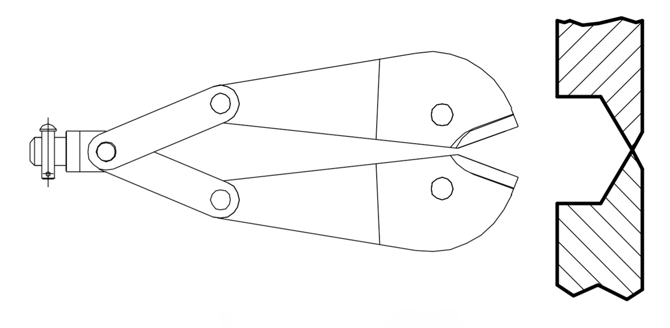 Meskop type MRC10-B zijknipkop