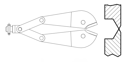 Meskop type MRC10-B zijknipkop