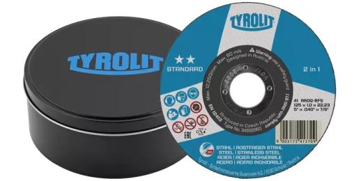 Doorslijpschijf** 125x1x22,2, per blik a 50 stuks