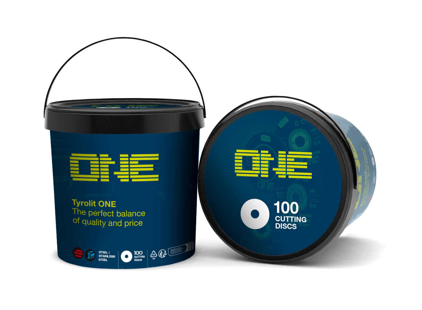 ONE doorslijpschijf 125x1x22,2, per emmer a 100 stuks - TYROLIT