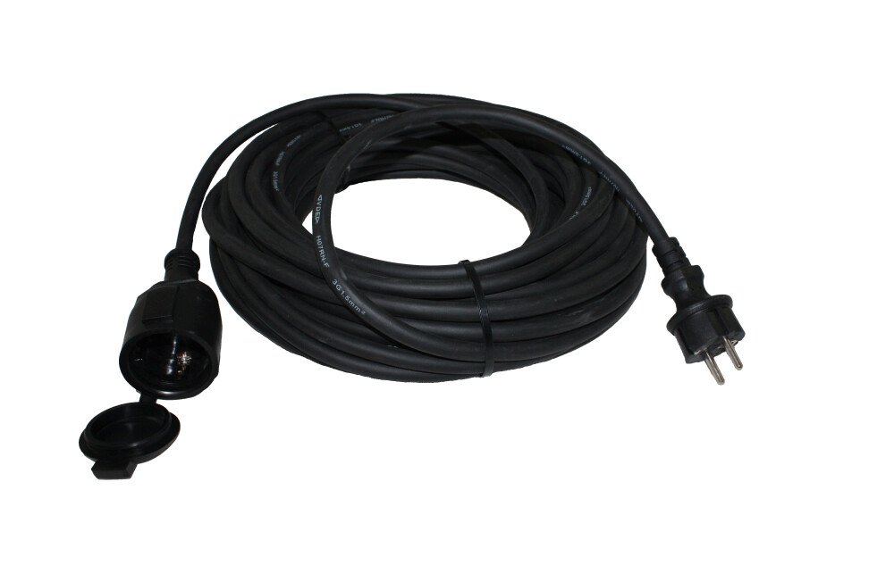 Verlengleiding RA 20m 3G1,5 H07RN-F zw IP44/16A