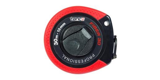 Landmetermaat, 30 meter, met fiber band