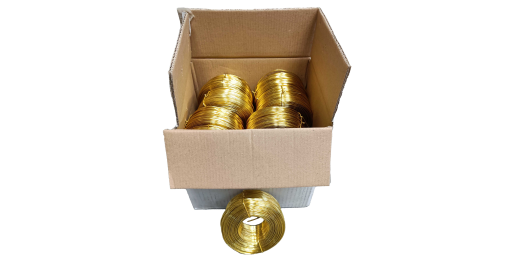 Vlechtdraad Ø1.2mm messing, A-keus; per doos á 20kg