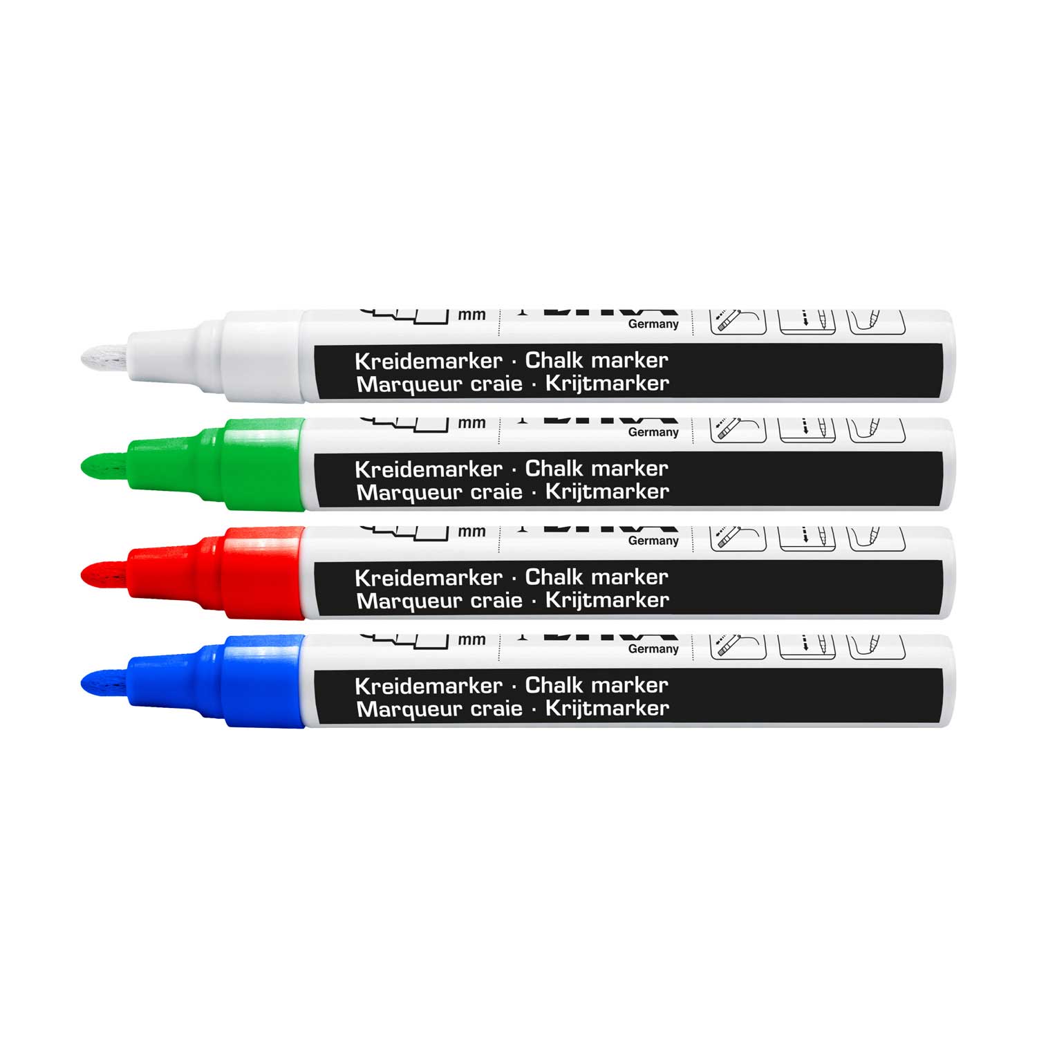LYRA Krijtmarker 2-4 mm, 4 kleuren, per 4 stuks